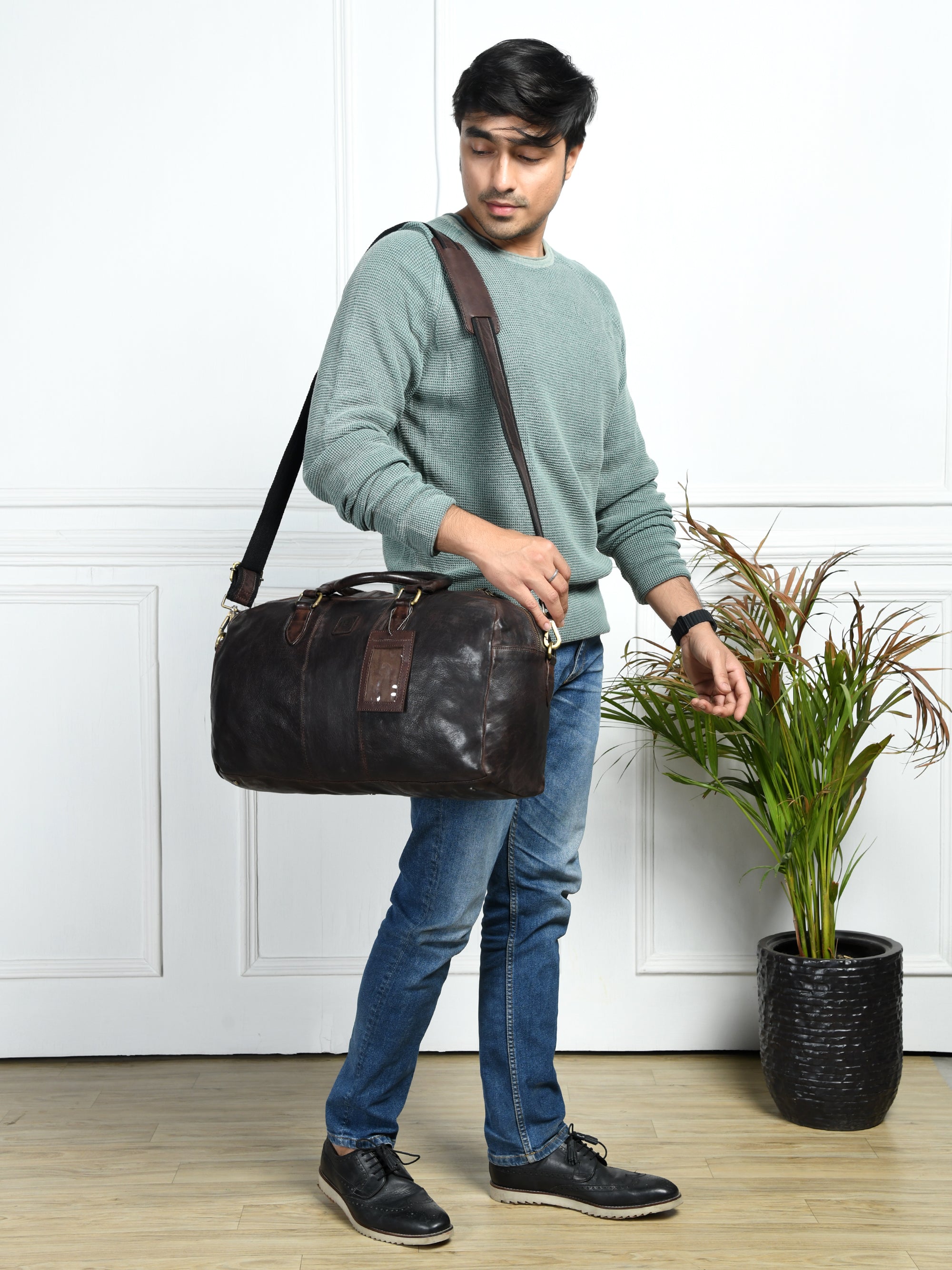 Imperium Luxe Leather Duffel - Tan Colour